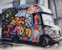 TAGGED TRUCK N°2 - Claude-Max Lochu - Artiste Peintre - Paris Painter